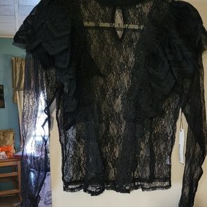 HAUTE MONDE SHEER LACE TOP